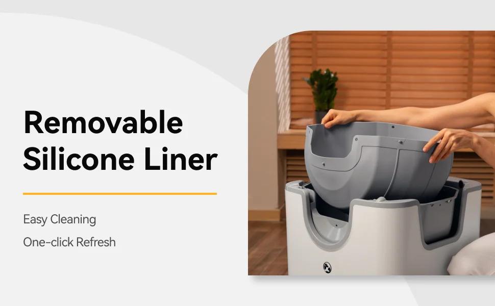 【Fan seckill price 】 Self-Cleaning Litter Box - Open-Top Automatic Cat Litter Box with Odor Control, Safety Features, and Easy Maintenance