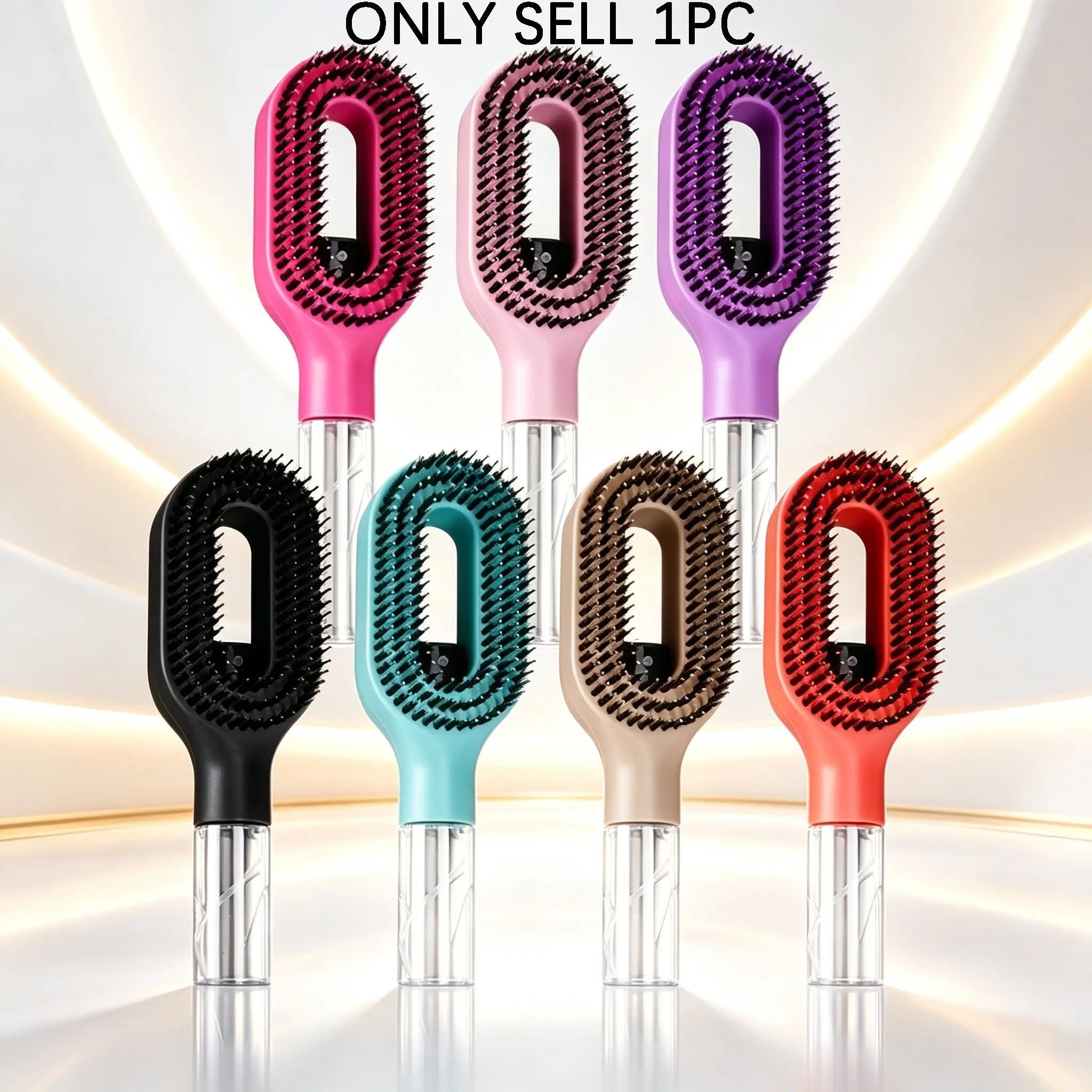 Portable Hollow Spray Detangler Comb, Reusable Massage Brush, Anti-Static Hair Tool, Ideal for Home and Travel, Suitable for Dry and Frizzy Hair, Detangling Brush