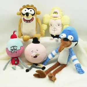 2026 hot item TreasuringU New Cartoon Mordecai Plush Toys Kawaii Rigby Stuffed Dolls Benson Plushie Soft Pillow Home Decor Birthday Gifts