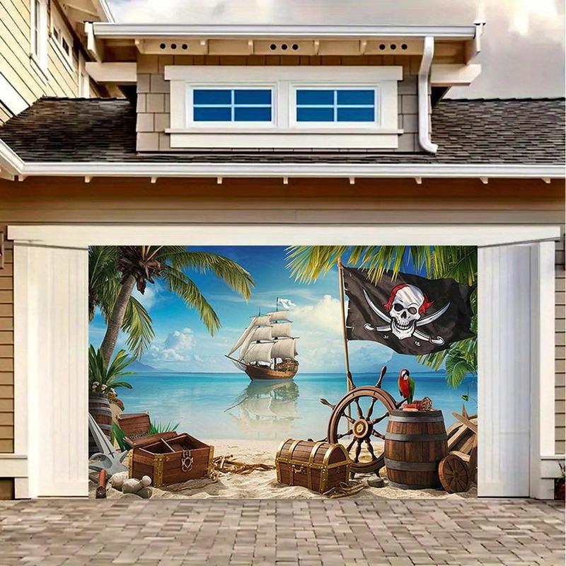 1pc 2D Flat Day of the Dead Banner Backdrop with Skulls, Marigolds, Candles, String Lights, Dancing Couple & Sombreros - Vibrant Mexican Fiesta Party Decorations for Indoor/Outdoor Día de los