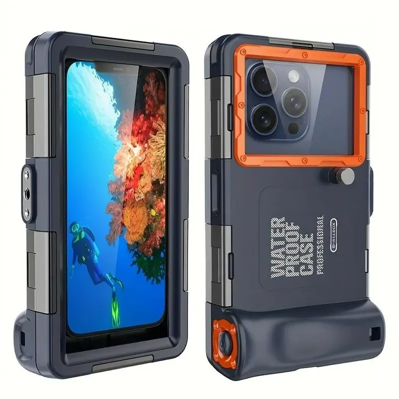 For Phone Case Diving Waterproof Universal Underwater Suitable for Less than 6.9 inch/17.5cm for Photo Video For iPhone 17 (Unsuitable For iPhone 17 Pro Max) 16 15 14 13 12 11 Pro Max Plus Case For Samsung Galaxy Ultra Plus; Swimming Snorkeling Protective