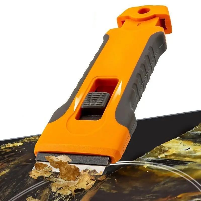 Multi-Purpose Cleaning Scraper with Non-Slip Handle, Manual Tool for Kitchen, Bathroom, Tiles, Paint, Silicone, Oil, Caulk