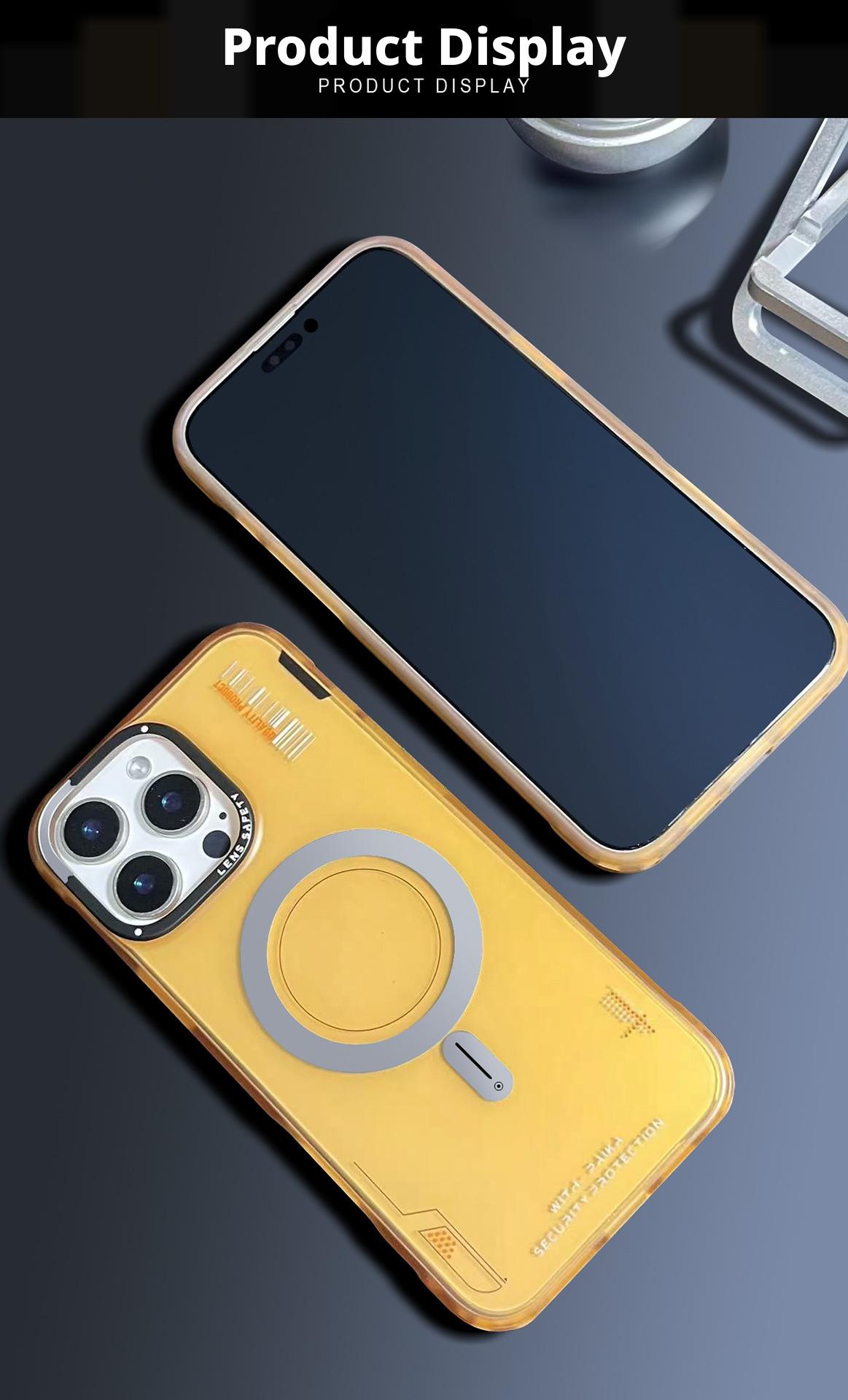 Trendy brand Jinsha magnetic phone case for iPhone 17 Pro Max, skin-feel, anti-drop, full protection for 15 and 13