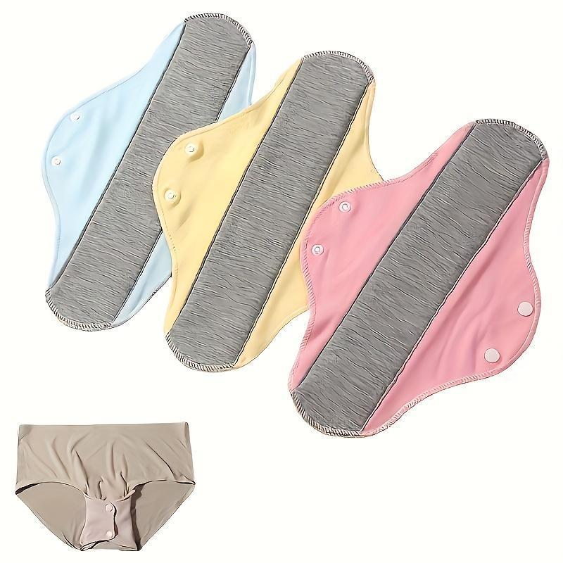 6-Pack Reusable Graphene Menstrual Pads – Leak-Proof, Washable Sanitary Pads for Period Care, Eco-Friendly, Comfortable & Breathable for Day & Night Use