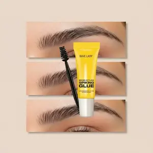 Eyebrow Styling Adhesive Tape & Brush with 3D Brow Shaping Gel, Strong-Hold Waterproof & Sweat-Resistant Long-Lasting Transparent Gel for a Natural Look, Light Beige Shade