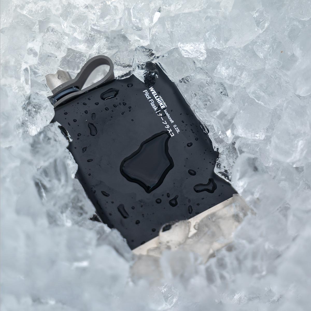 Outdoor Camping 304 Stainless Steel Portable Outdoor Flat Wine Bottle Camping Fuel Coal Oil Alcohol Coffee Pot