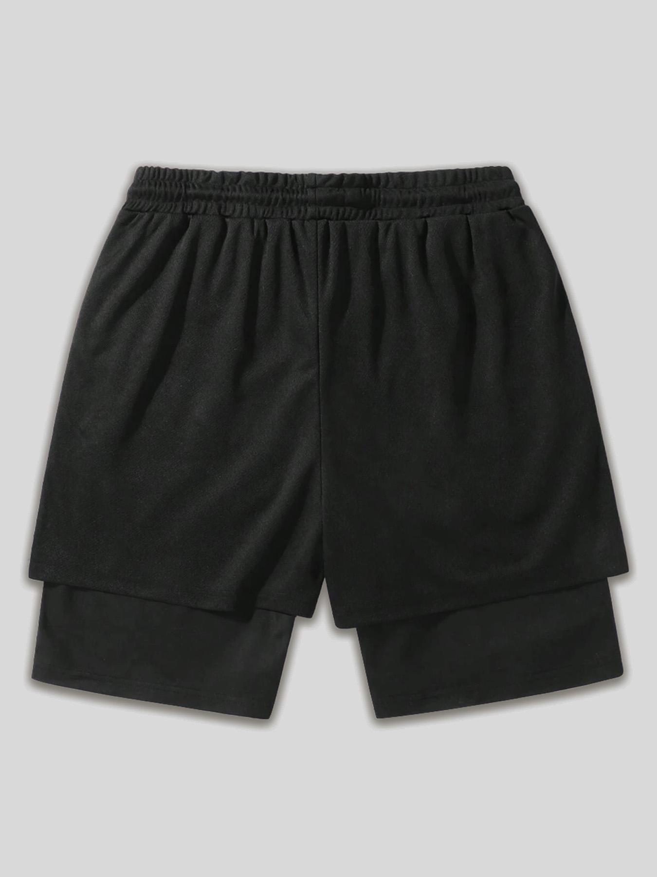 Two-Piece Set Men's Hooded Graphic Tank Top & Shorts Set, Regular Fit Casual Sleeveless Top & Shorts, Men's Clothing Set for Summer