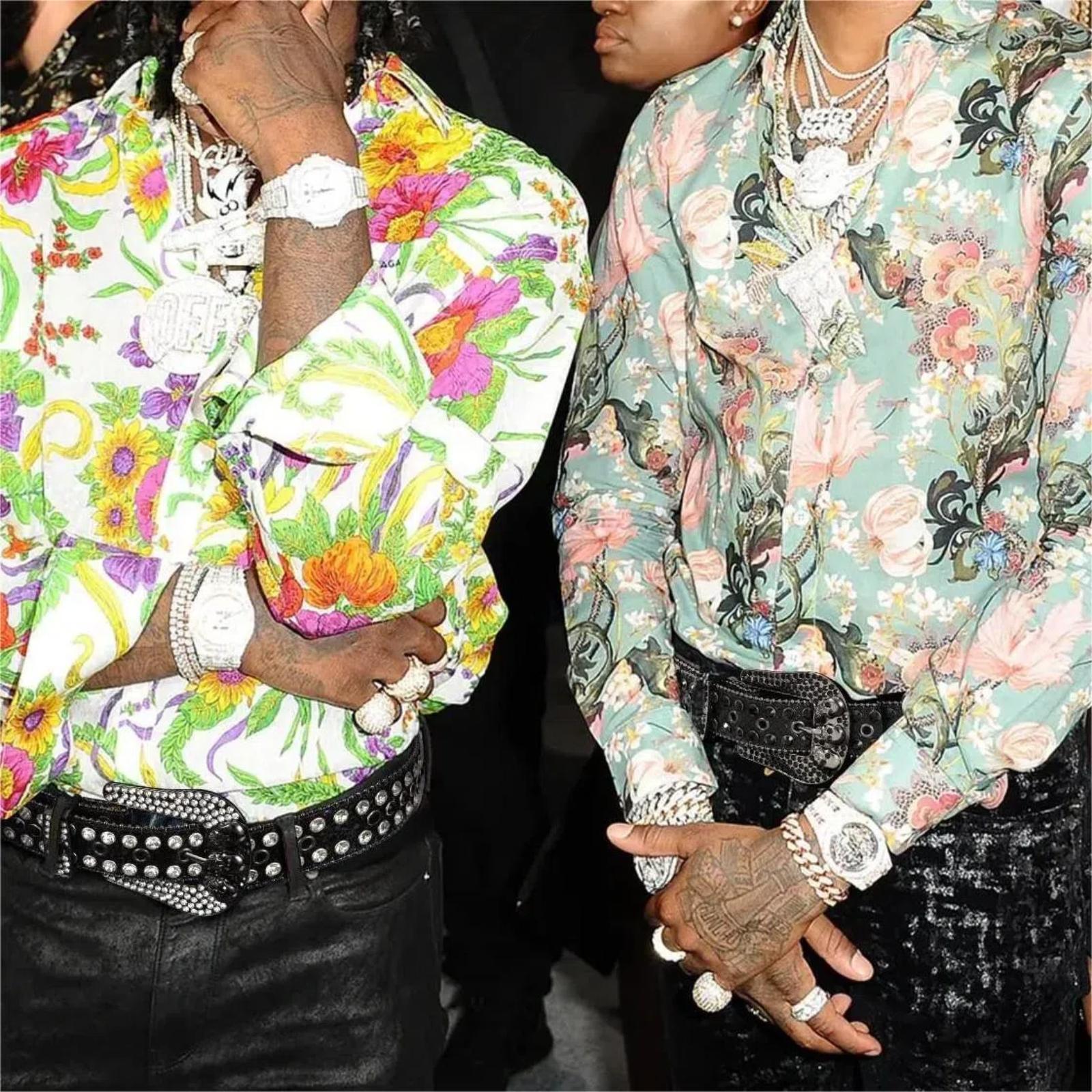 XZQTIVE Rhinestone Skull Belt for Men & Women - Bling Stylish Accessory, Punk Fashion Meets Leather Craftsmanship, Studded Detail Perfect for Jeans, Pants, & Jackets