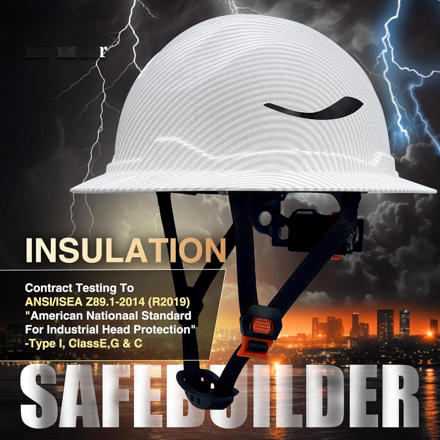 Full Brim Hard Hat HDPE Hard hats Sun shade Industrial Head Protection Helmet 6 Point Suspension for Construction Work