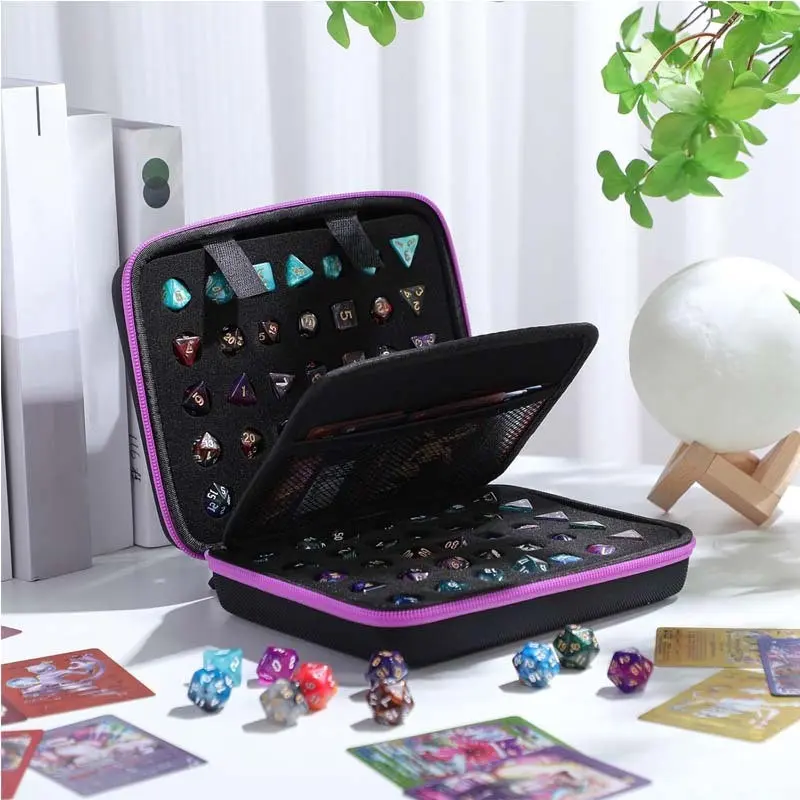 Aoriher Dice Case with Removable Slotted Tray, Convenient Storage for Dnd and Table Games, Detachable Tray Keeps Dice Organized