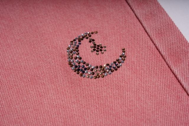 2026 Women's Pink High Waisted Wide Leg Jeans with Rhinestone Moon & Stars, Sparkly Embellished Loose Baggy Denim Pants, Y2K Aesthetic Soft Girl Style