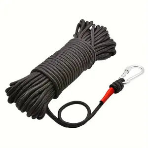 20M/787.4In Nylon Braided Rope - Versatile for Outdoor Camping, Pet Decorations & More - Durable & Strong Multipurpose Cord with Clip, Camping Accessories