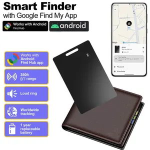 Google Android Wallet Tracker Card, Rechargeable Bluetooth-compatible Smart Locator, Compatible with Google Find HUB, Passport, Bag, Wallet, Luggage