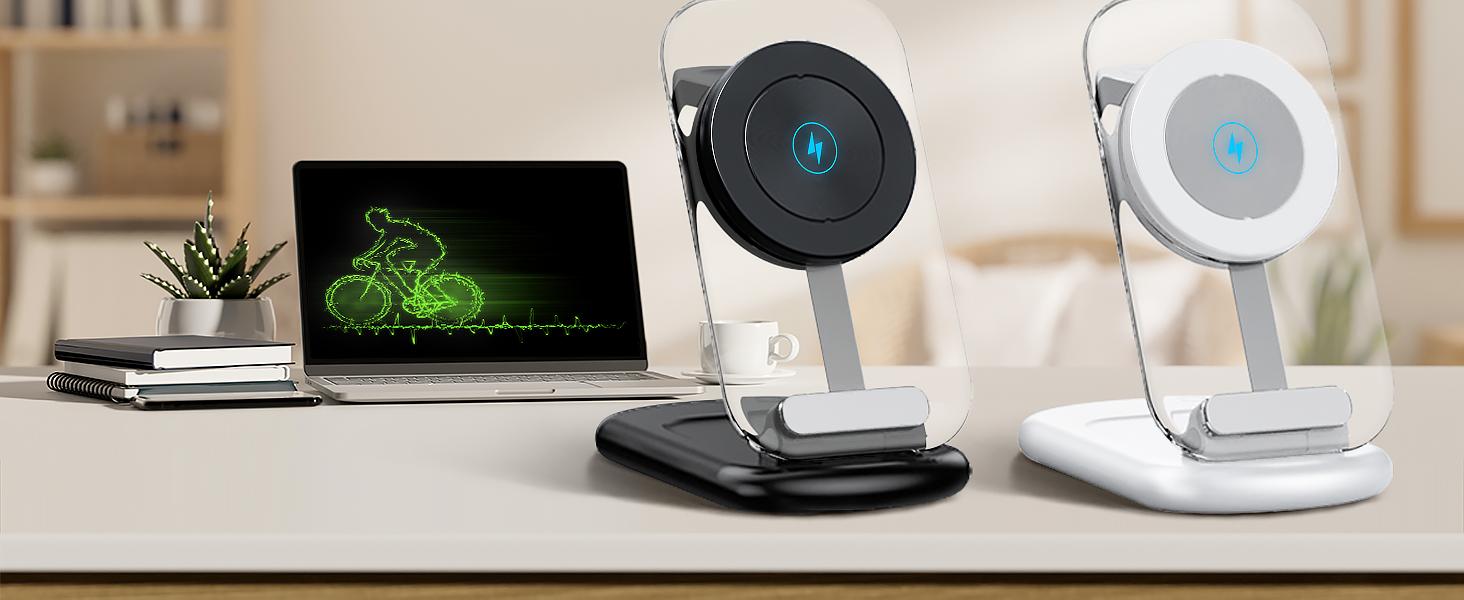 2026 Travel Wireless Fast Station,Magnetic 3 in 1 Charger with Light for iPhone16 15 14 13 12 Pro Max Plus,Watch Series & Air pods 4 3 2 Pro-Gifts for Wife & Husband(Pink)