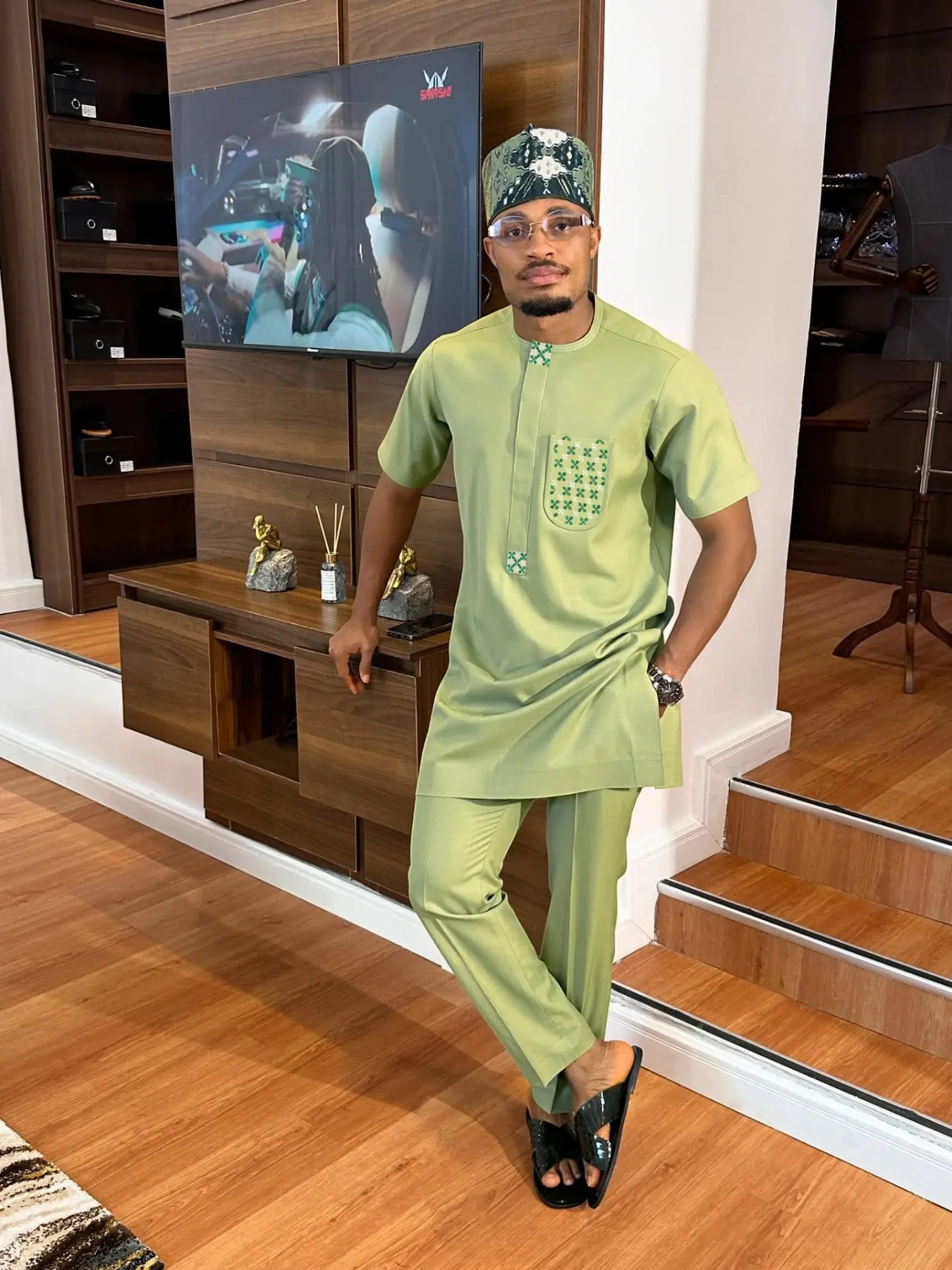 New African Men's Ethnic Set, Muslim, Islamic, Plain Surface, Unlined, 88.2 G/m², No Ca Prop_65_re, No Ca Prop_65_ca, Clothing Type: Set