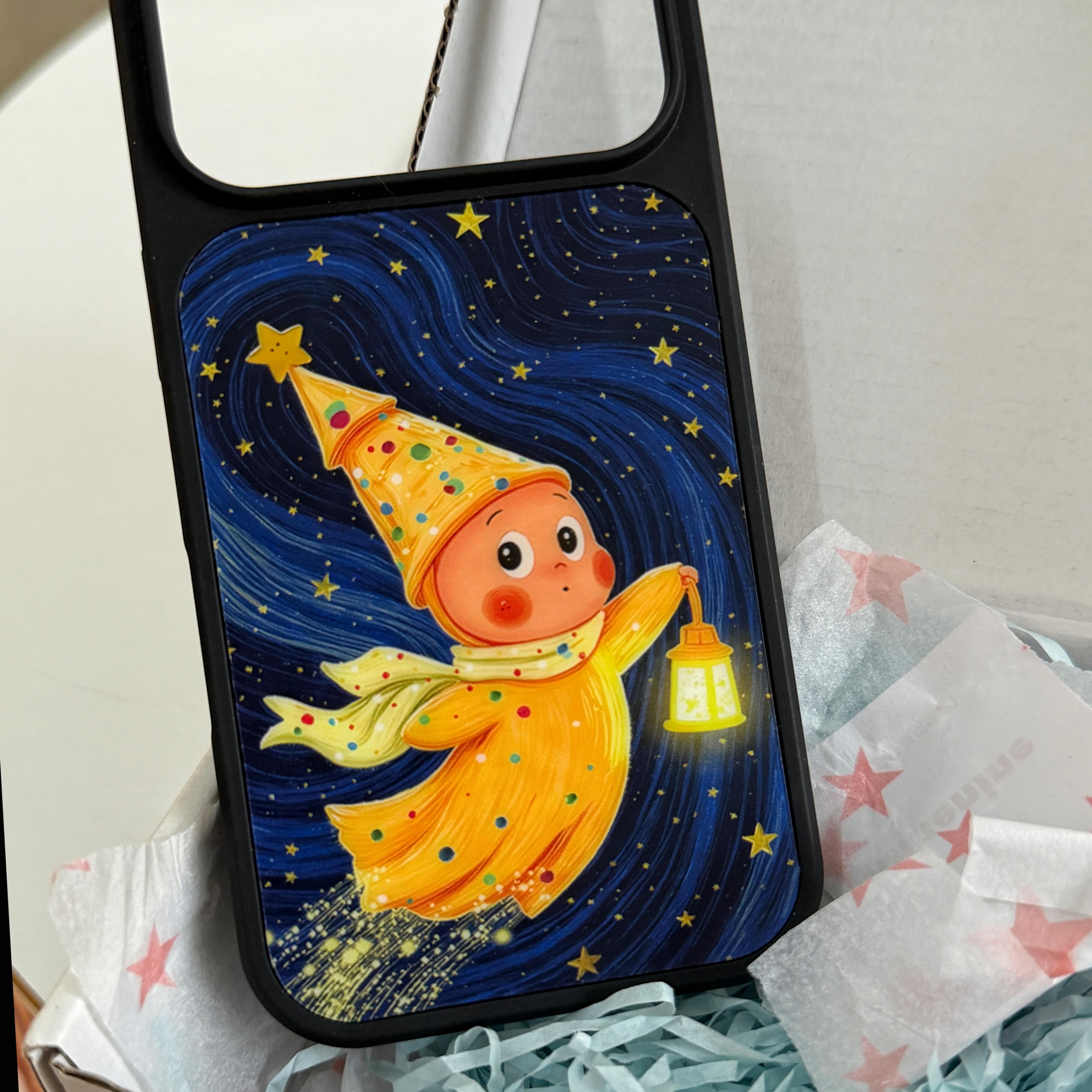 Luxury Gilded Star Character Rotatable Phone Case for iPhone 17 Pro Max 16 Pro Max 15 Pro, Stylish Full Body Protective Shell for Girls