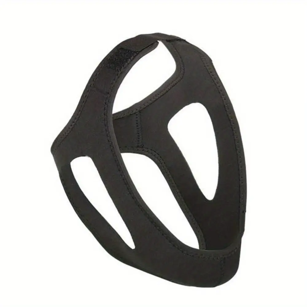 Adjustable Polyester Anti-Snoring Chin Strap - Breathable Strap, 1-Size-Fit-All Night Sleep Jaw Support with Lightweight Comfortable Design