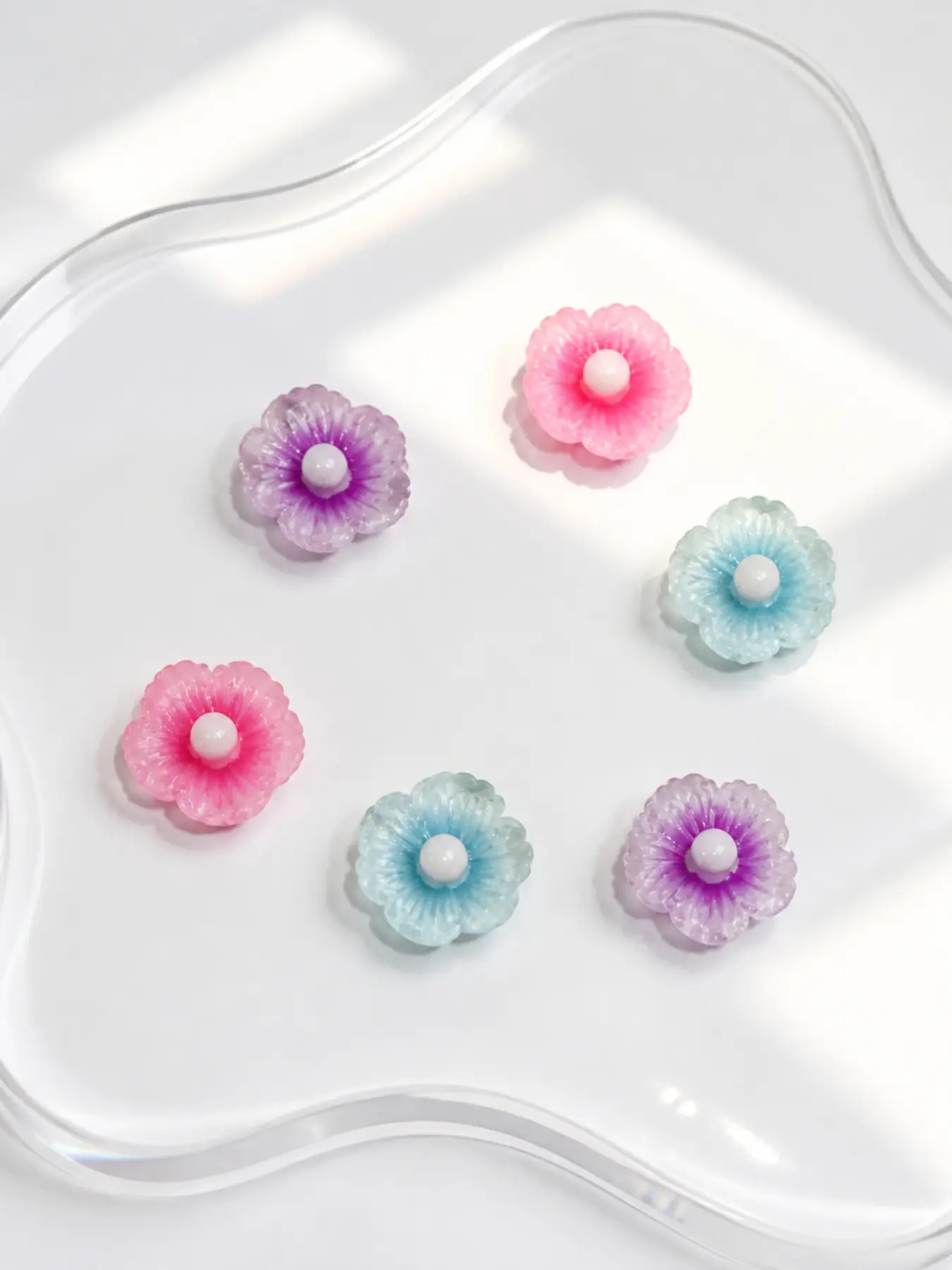 New Cute Molded Colorful Flower Sunflower Accessories Charm Set, Elegant and Adorable Shoe Decorations for Holey Shoes and Flip Flops