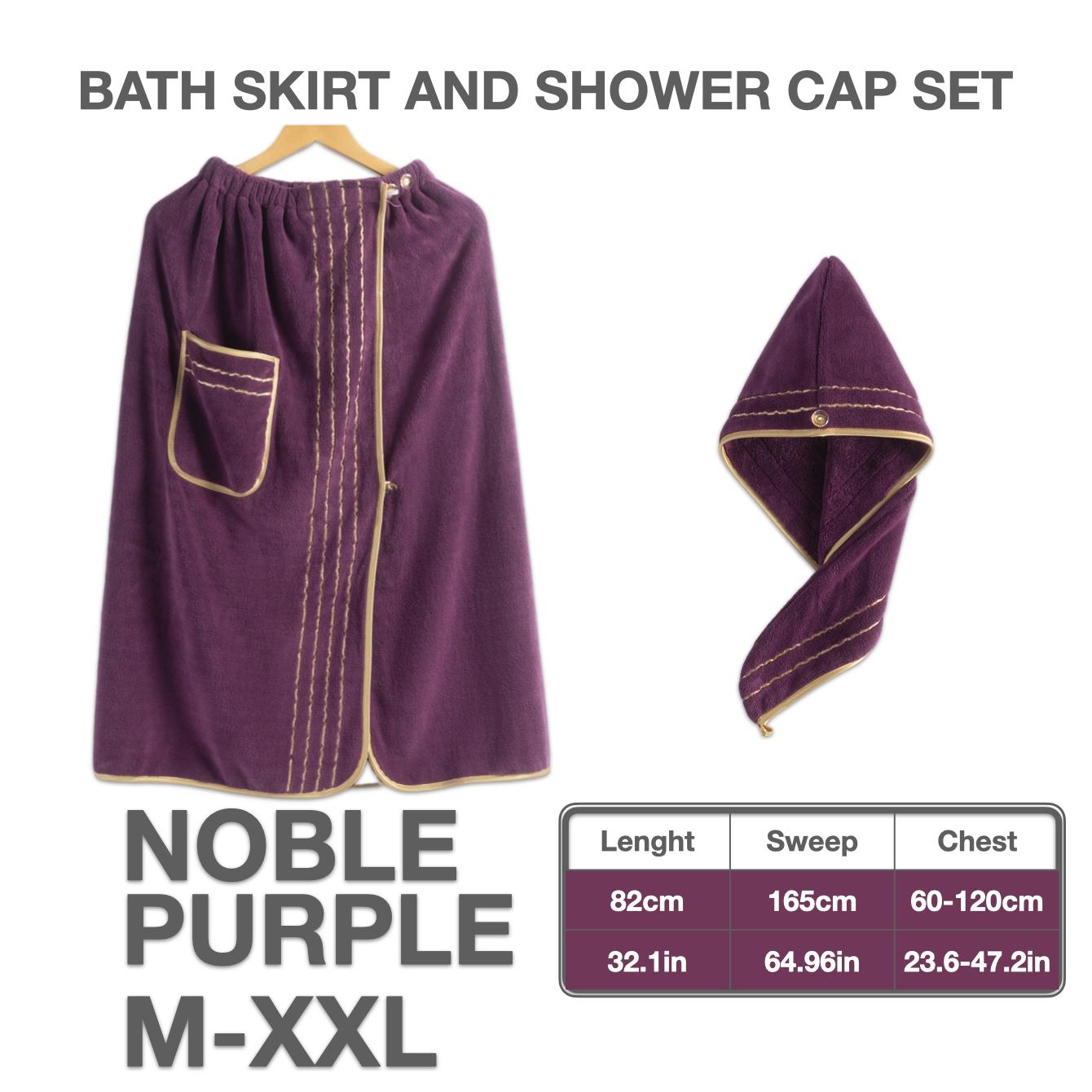 2pcs Luxury Coral Velvet bath towel wrap Set - 300GSM Embroidered Bath Wrap & Shower Cap (M-XXXXL), Ultra Soft & Quick-Dry with Modest Coverage Design - Hotel Grade for Women's Home & Travel Essentials, Large Bath Towels