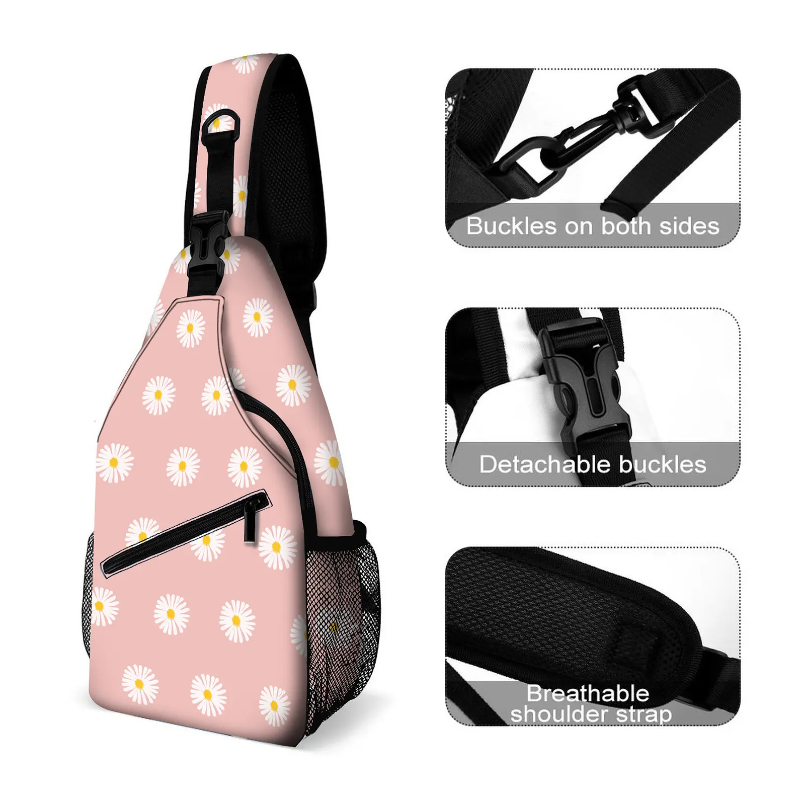 Water-Resistant Women's Crossbody Chest Bag Lightweight Sling Bag for Travel Sports