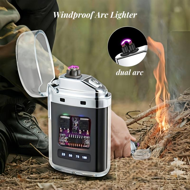 USB Lighter Rechargeable ,Windproof Electronic Lighter, Compact And Portable, Ideal For Camping, Travel, Wilderness Survival, Candles, Aromatherapy, And Outdoor Adventures. Stylish Design And Robust Construction. Camping Gear.