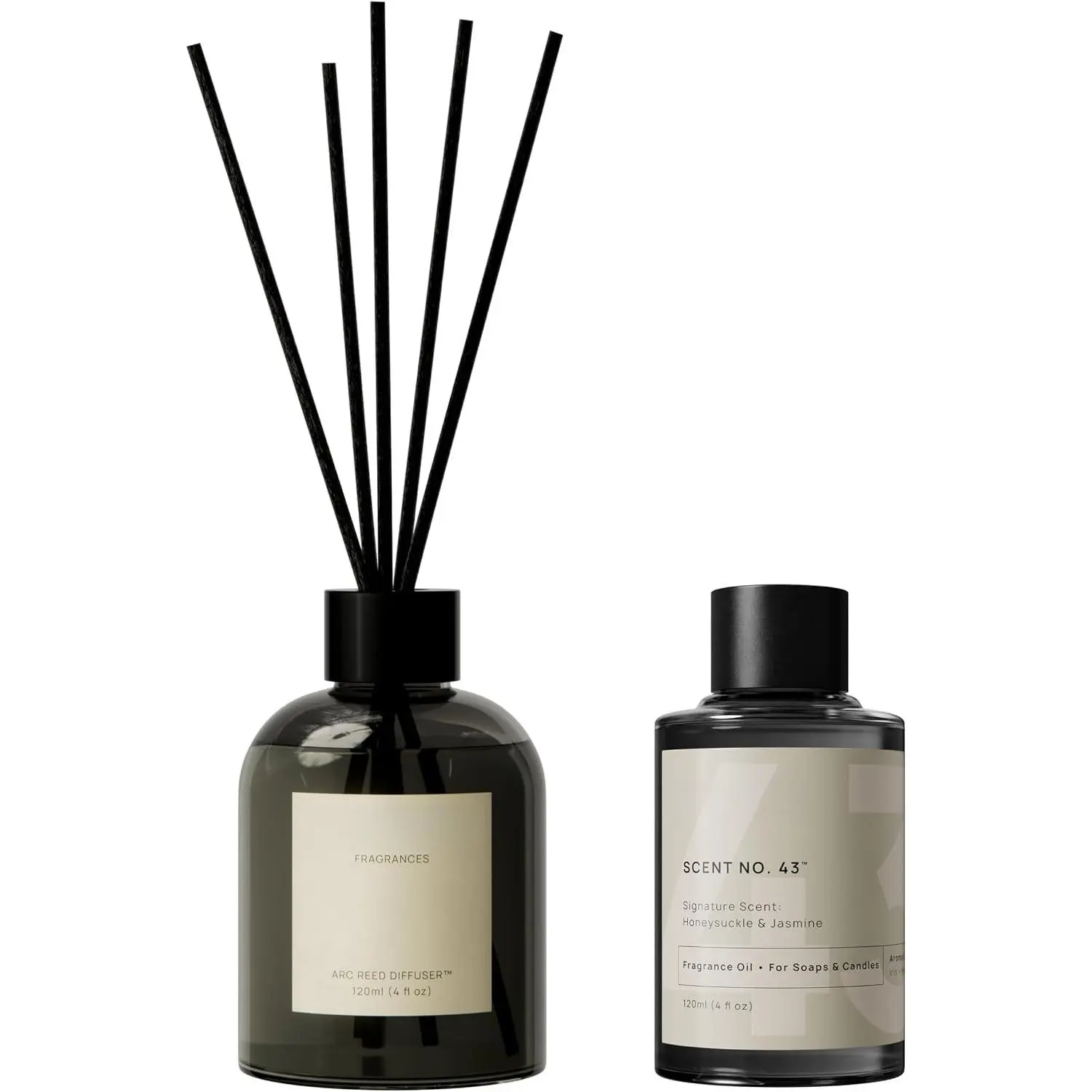 Reed Diffuser Honeysuckle & Jasmine | Diffuser Reed for  & Bathroom | Long-Lasting Scent Sticks Set | Oil Stick Diffuser | Bathroom Scent