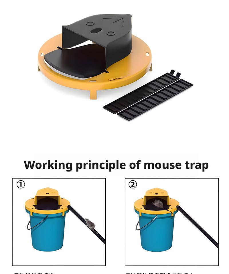 Indoor and Outdoor Automatic Reset Flip Cover Mouse Trap, Rat Trap, High-Efficiency, Multi-Functional, Portable