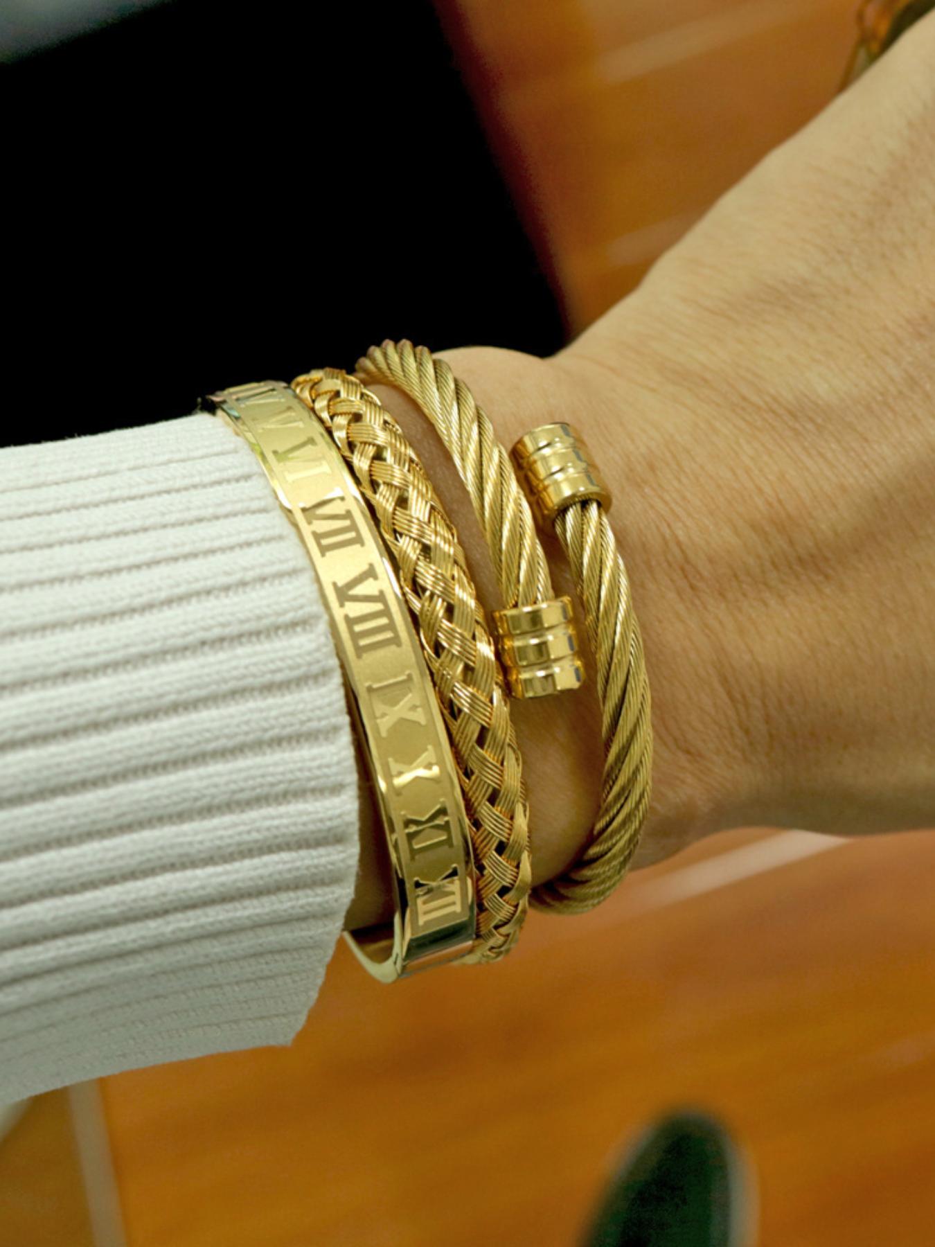 Fashionable Criss Cross Design Bangle for Women & Men, Couple Things, Stainless Steel Jewelry for Party, Daily Clothing Decor, Trendy All-match & Exquisite Jewelry for Birthday Gift, Trendy Stack Bangle