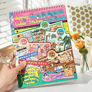 8 Scene Simulation Store Operation Stickers Set, Immersive Miniature Stickers, Supermarket Convenience Store Theme, DIY Craft Stickers with Position Lines