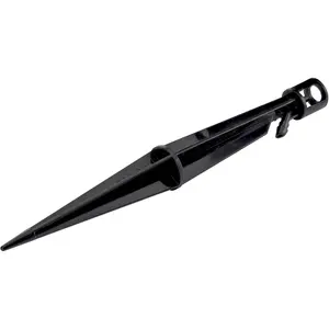 382005B 8-Inch Sprinkler Stake with 4-Inch Riser for Drip Irrigation and Drip Systems, Plastic, 5-Pack, Black