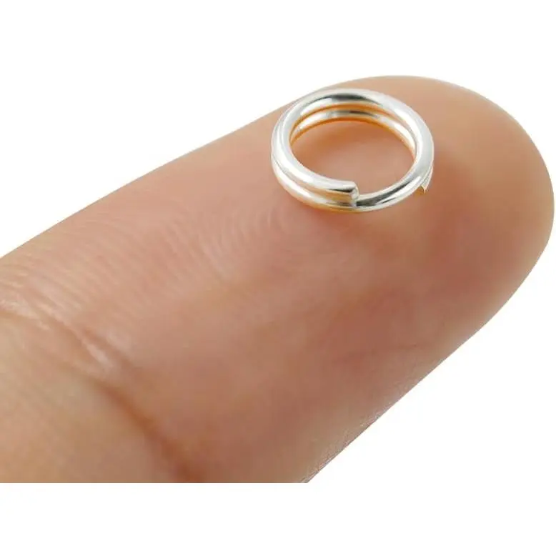 2 count 925 Sterling  Split Jump Ring Connector Charm  Findings Key Ring (6mm)