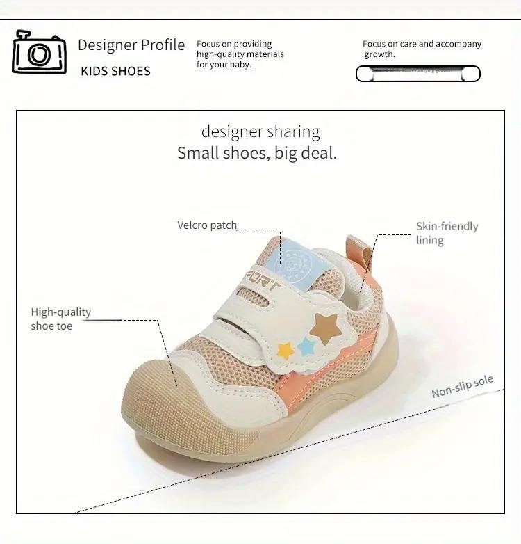 NewNewBaby First Walkers Non-Slip Shoes |             Soft Sole Toddler Sneakers for Boys & Girls,Cute Cartoon Beige/Pastel Shoes - Breathable, Cushioned, - Lightweight Toddler Trainers for Little Walkers