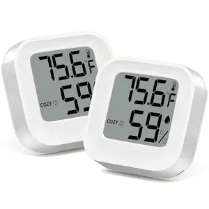Digital Hygrometer Thermometer for Room Temperature Humidity Meter Indoor Thermometer Accuracy Calibration LCD Temperature Sensor, Bedroom,  Room, Office, Greenhouse, Cellar