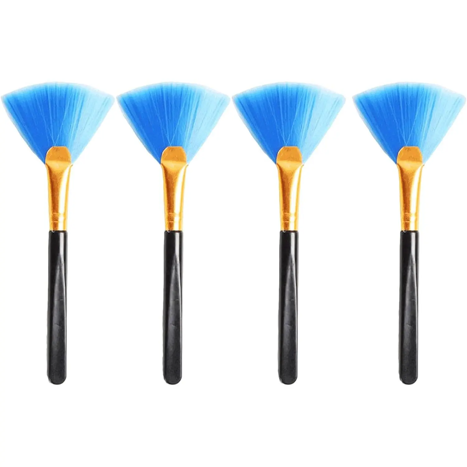 4 count Super Soft Cleaning Fan Brush Fibre Blue 12.5cm Cleaning  Keyboard Dust Lens Mobile Phone Razor Cleaning Brush Display Electronics Crevice Cleaning
