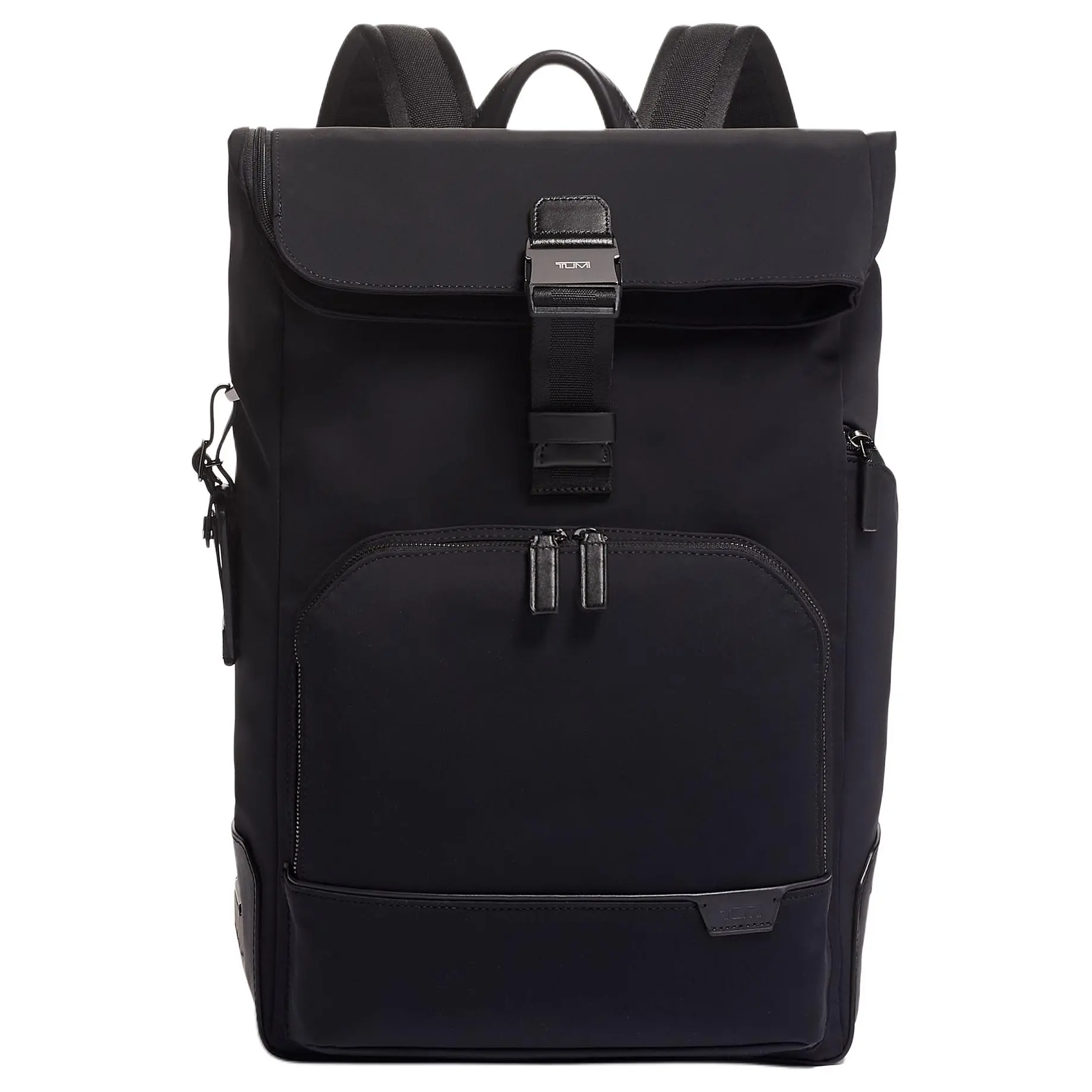TUMI Harrison Osborn Roll-Top Backpack for Men – Casual Commuter Fabric-and-Leather Bag in Black