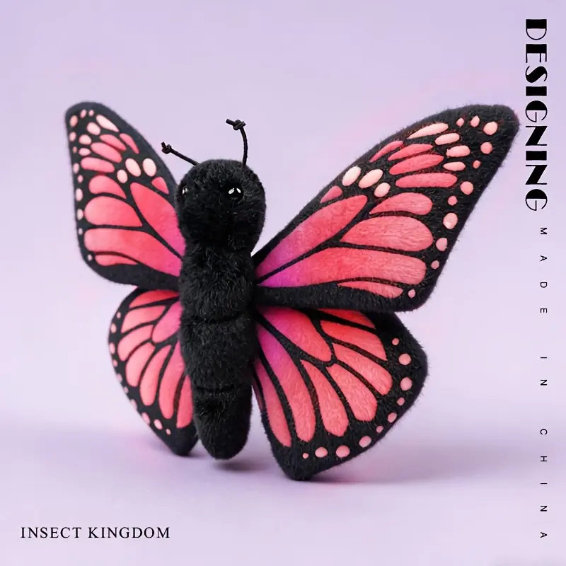 Cute Realistic Insect Plush Toys - Bee, Ladybug, Butterfly, Spider, Ant, Mantis Stuffed Animals for Bug Enthusiasts, Gift for Kids and Collectors, Nature Science Learning Companion