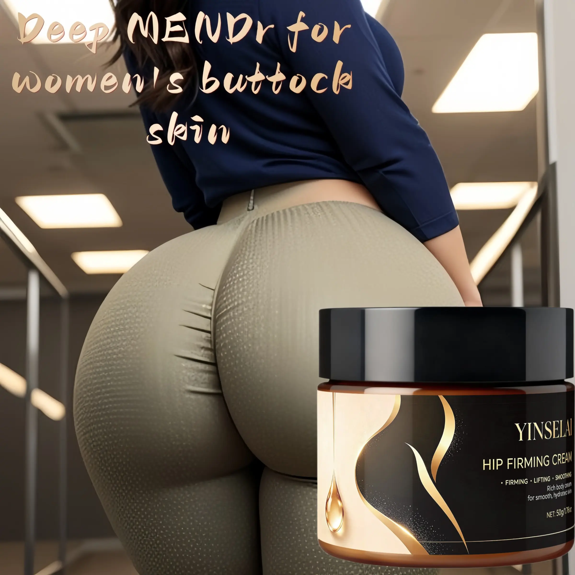 Buttock Massage Balm for Dry Skin, Rich Lotion Texture, Tightening, Lifting, Smoothing, Deep Nourishment, Ideal for Yoga Pants, Firming Cream