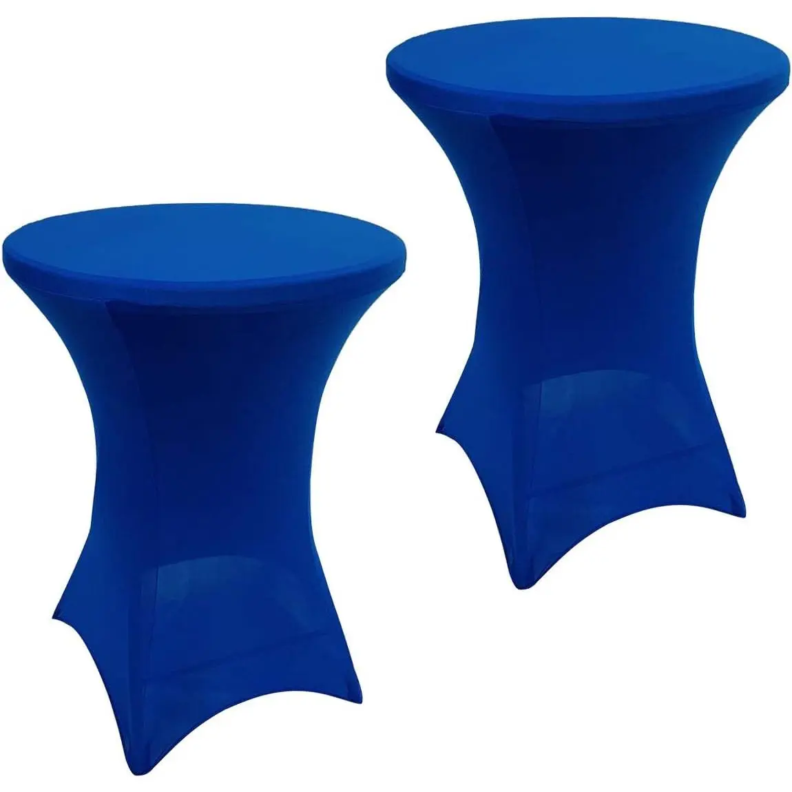 2 Pack 32x43  Spandex Stretch Square Corners Tablecloth Blue