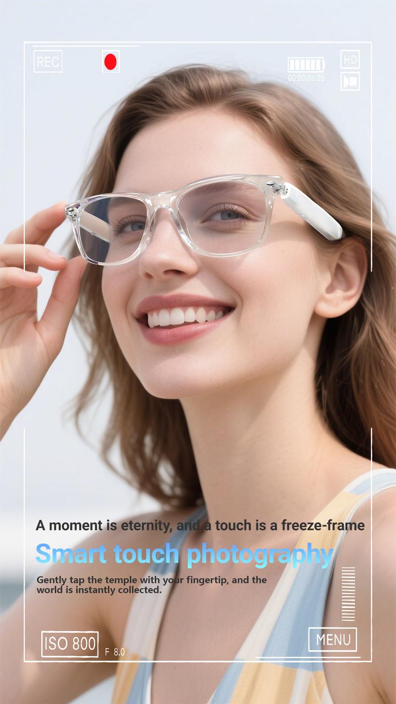 KOIPSSE smart glasses AI translation headphones TWS wireless smart device HIFI sound quality multi-function glasses BT5.4 black technology glasses unisex dual touch rechargeable long battery life can make phone calls sunglasses, Smart Audio Glasses