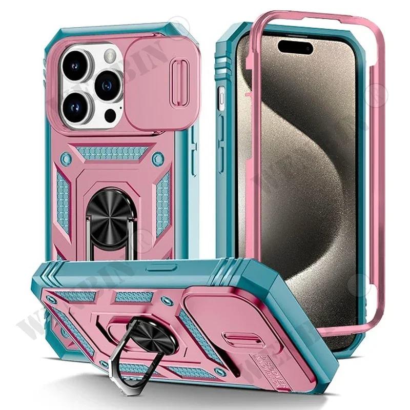Case For iPhone 17 Pro Max 16 15 14 13 12 11 Pro Max Mini Plus 17e 16e Heavy Duty with Camera 360 Degree Kickstand Cover
