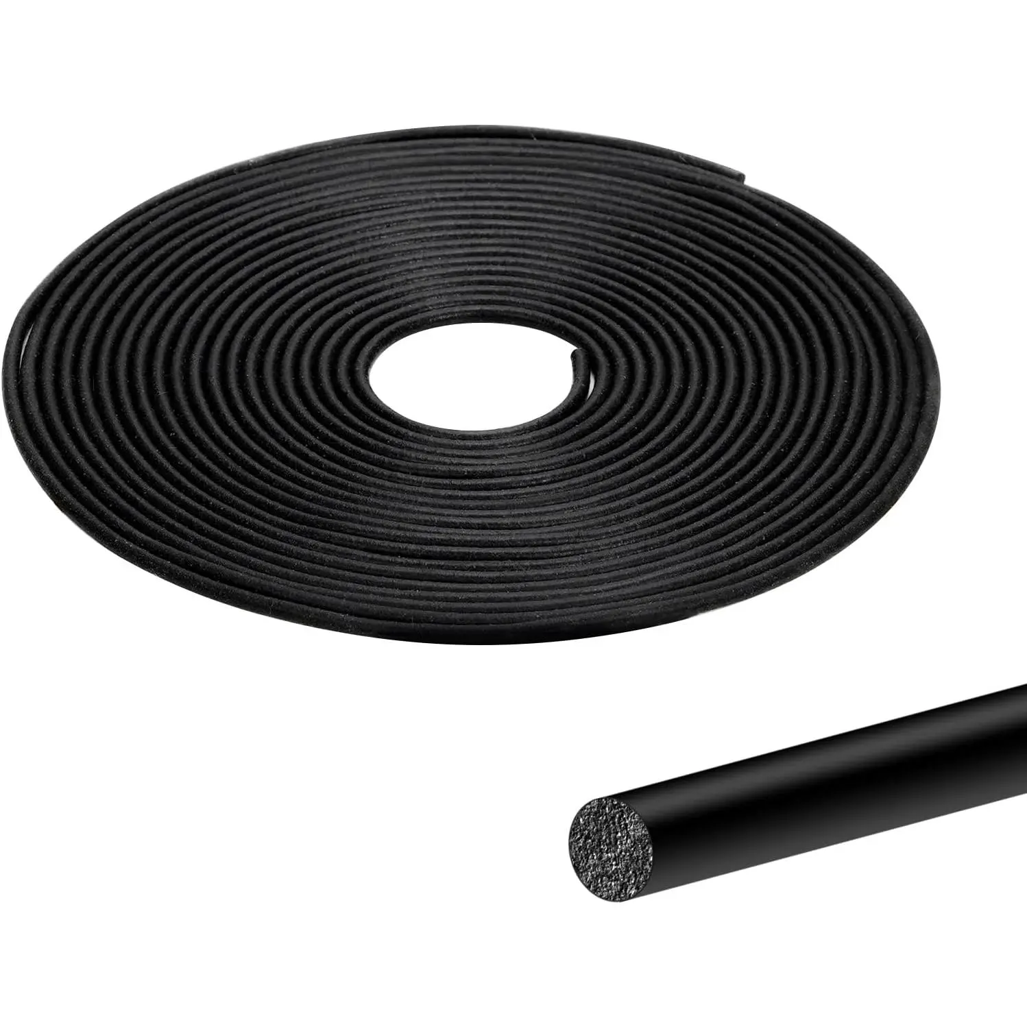 20FT Thin Backer Rod 1/8 inch, Black Rubber Caulk Saver, Concrete Expansion Joint Filler, Weather Strip Seal for Gaps and Joints