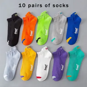 10 Pairs Premium Breathable Mesh Athletic Socks for women, Heel Tab Low Cut Running Socks, Moisture Wicking Colorful Sports Socks for Gym Workout Womenswear