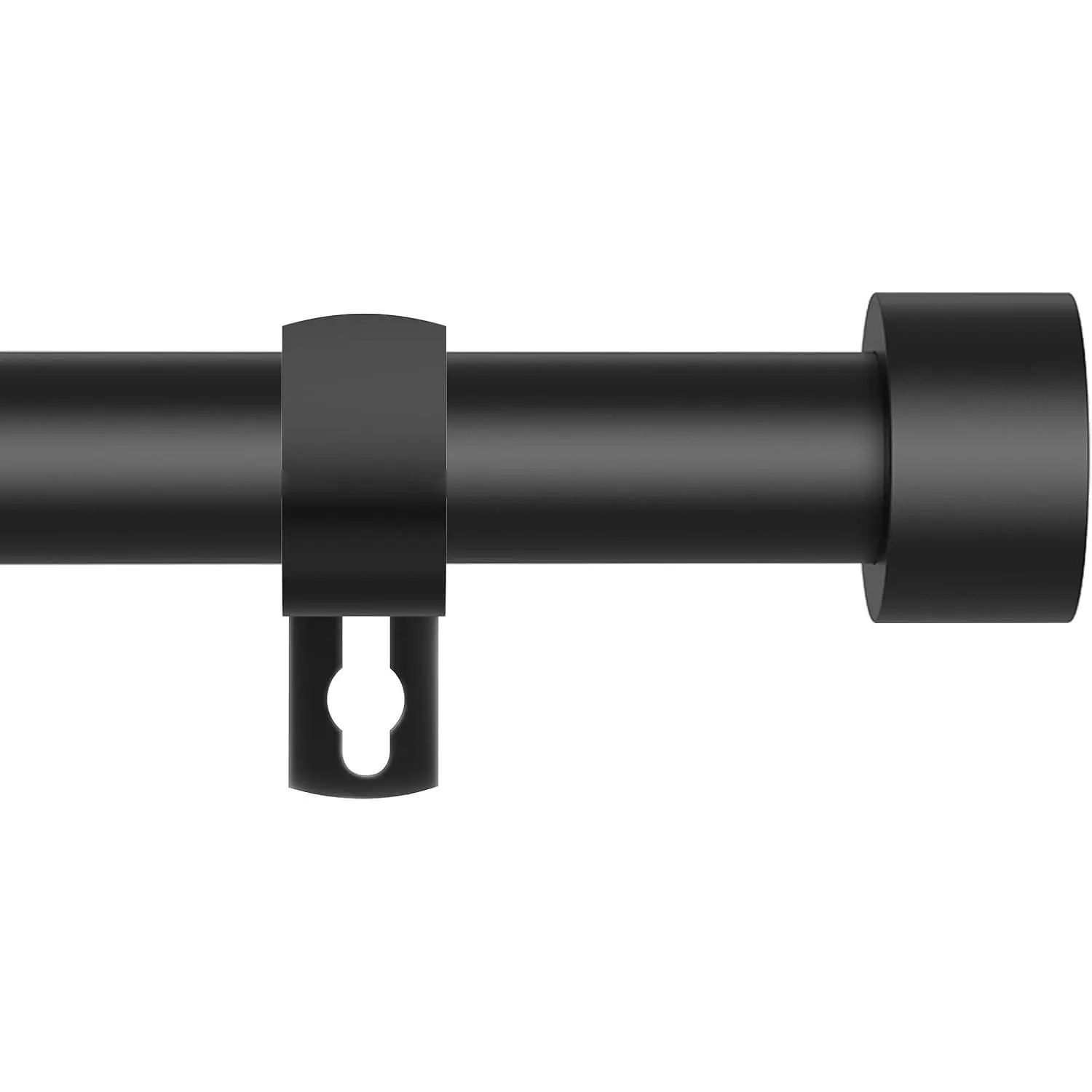 Black Curtain Rods for Windows 28 to 48 Inch,5/8 Inch Diameter Heavy Duty Metal Stainless Steel Drapery Rods with Brackets,Modern Curtain Rod with Simple End Caps