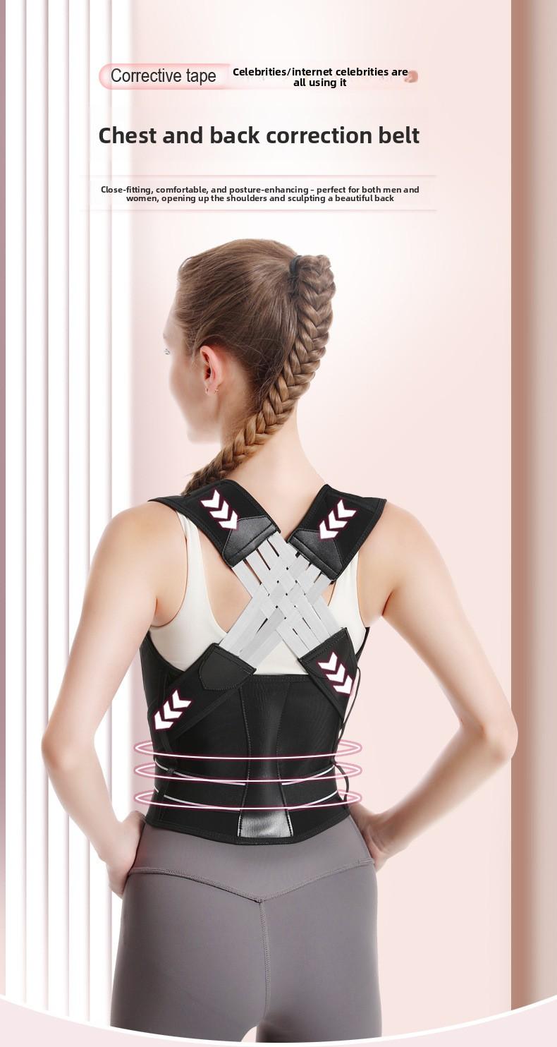 TikTok-style back correction belt for hunchback correction, posture corrector for adults, men and women, for beautiful back and open shoulders