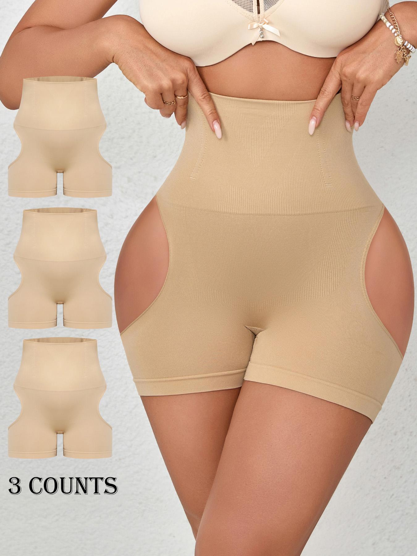 Women's Solid High Waist Shapewear Shorts, Tummy Control Butt Lifting Shapewear Bottoms, Ladies High Waisted Shapewear for All Seasons, Womenswear, Underwear
