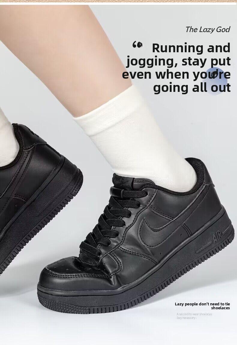 Lazy free buckle shoelaces, white elastic elastic rope, flat sports men's and women's children's free tie fixing artifact