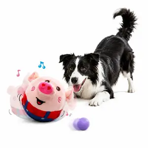 Interactive Singing & Dancing Pig Plush Toy, Bouncing Dog Toy for Entertainment & Training