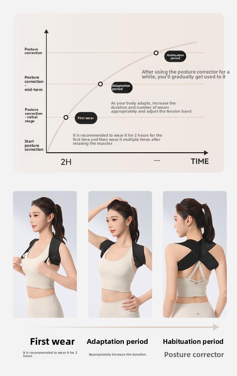 Open Shoulder Strap Fitness Posture Corrector Strap Posture Correction Straight Back Enhance Temperament Invisible Wearable Unisex Children's Posture Corrector Strap