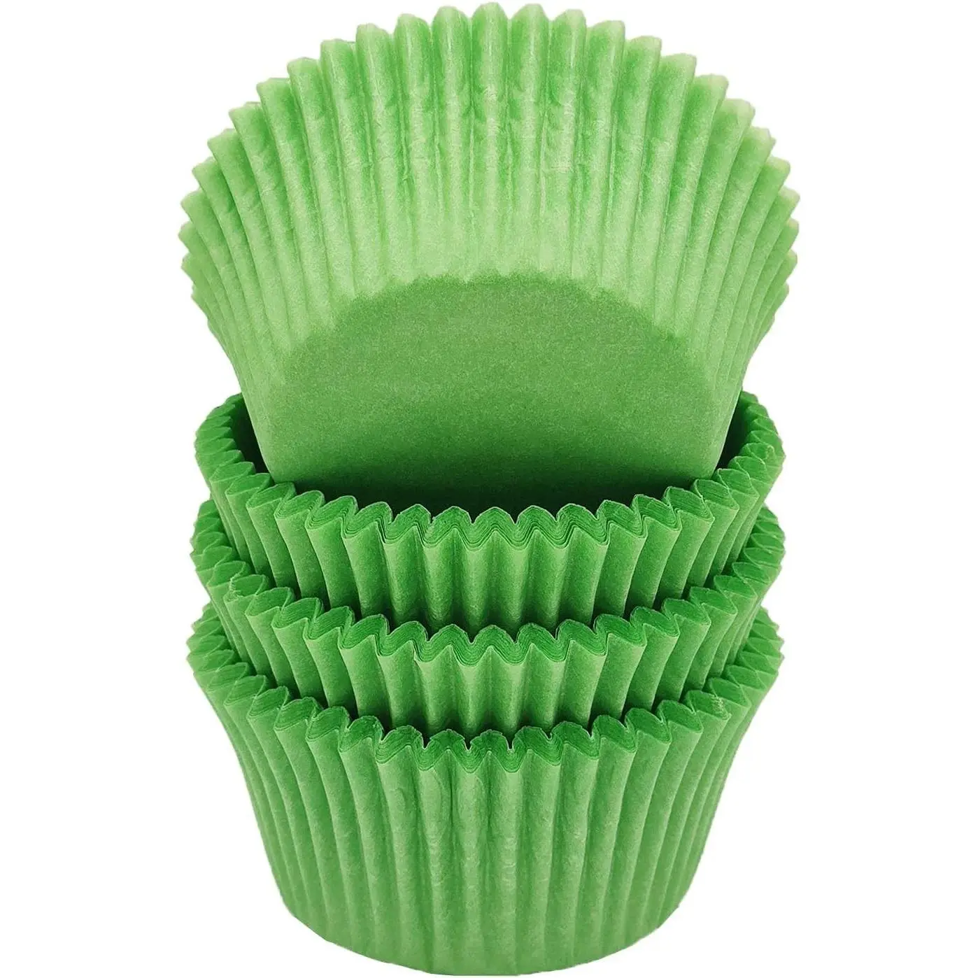 Premium Green Greaseproof Cupcake Liners Muffin Paper Baking Cups Standard Size, 100-Count