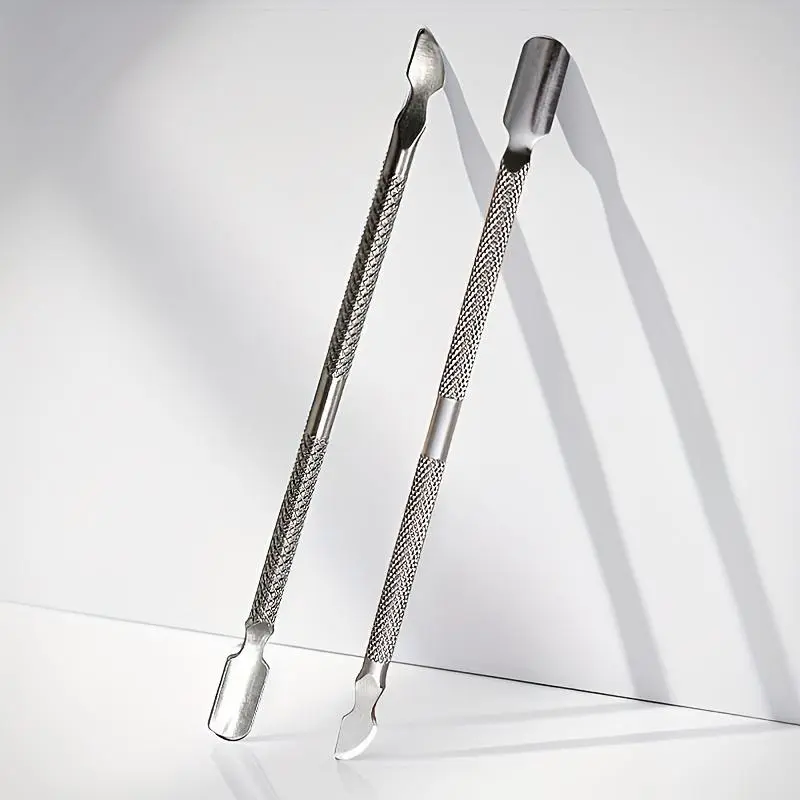 1pc silver nail cuticle pusher manicure and pedicure tools, nail clean and nail art design tools DIY home use or nail beauty salon nail products